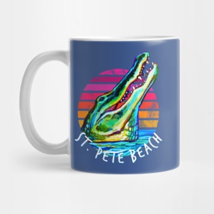 Retro St Pete Beach Alligator by Robert Phelps Mug